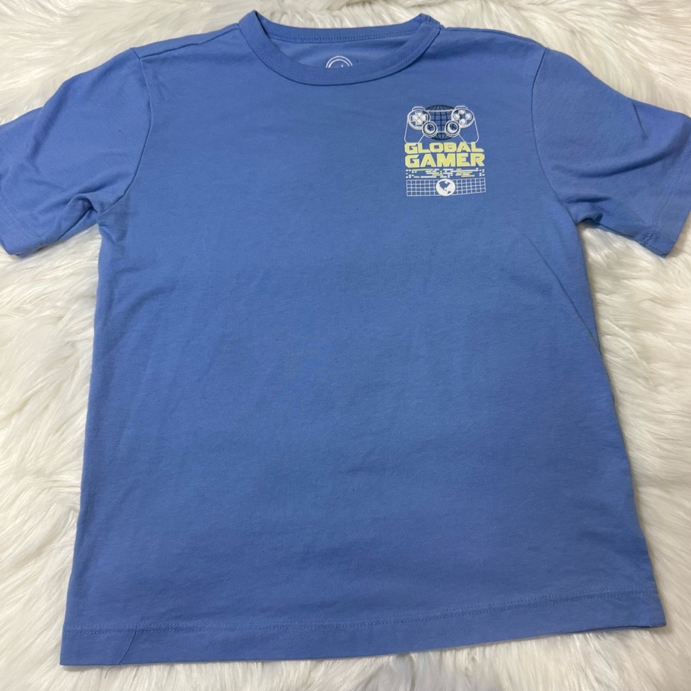 Wonder Nation Youth Boy Size Small (6-7) Blue Gamer Graphic Shirt - Picture 2 of 12